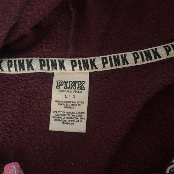 PINK Victorias Secret 1/4 Zip Hoodie - Picture 4 of 5